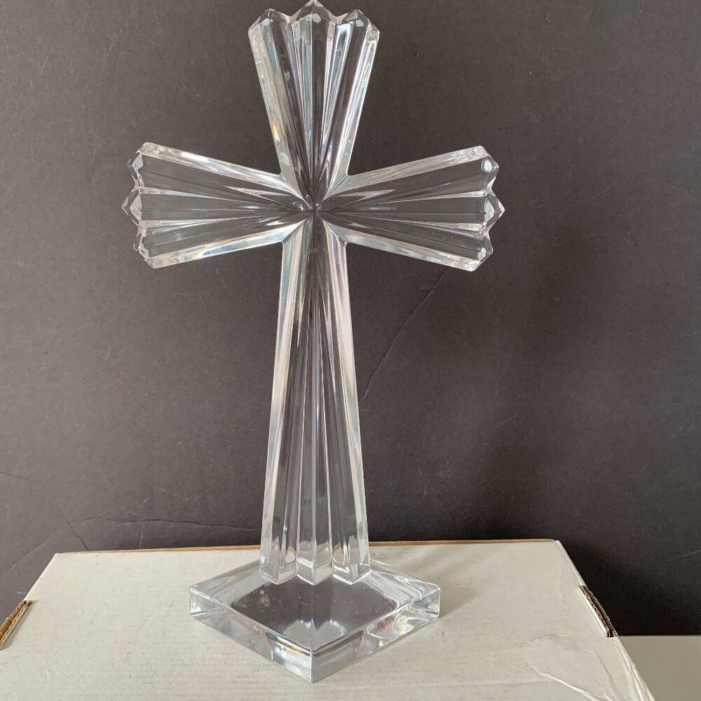 SAMOBOR BY ROGASKA 24% LEAD CRYSTAL CROSS MADE IN SLOVENIA